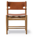 Thumbnail photo of Den Spanske Stol 3237 By Børge Mogensen  - Spisebordsstol - Oiled Oak / Cognac Saddle Leather - W56 X D48 X H84,5 X Sh46 Cm