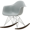 Eames Plastic Armchair Rar - 24 Light Grey - Chrome Base - Dark Maple - Matstolar - Charles & Ray Eames - Grå - Metall/trä/plast