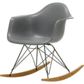 Thumbnail photo of Eames Plastic Armchair Rar - 56 Granite Grey - White Base - Golden Maple - Dining Chairs - Metal/wood/plastic