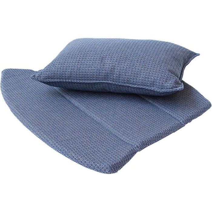 Photo of Breeze Lounge Chair Cushion - Outdoor Cushions - Blue - Cane-line Link - W: 63 x D: 50 x H: 2 cm
