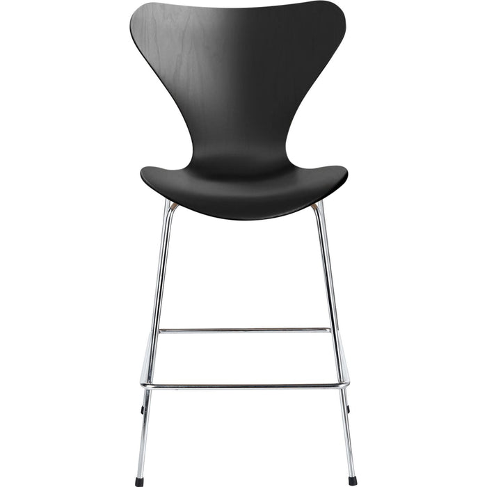 3187 Sjuan, Coloured Ash veneer, Black - Bar stools & Bar stools - Arne Jacobsen - Black - Metal/wood