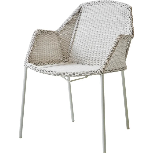 Photo of Breeze Stol 5464 Li/ls/lw - Havestol - Hvid-grå - B: 60 X D: 62 X H: 83 X Sh: 45 Cm