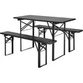 Thumbnail photo of Table with benches set black