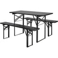 Thumbnail photo of Table with benches set black
