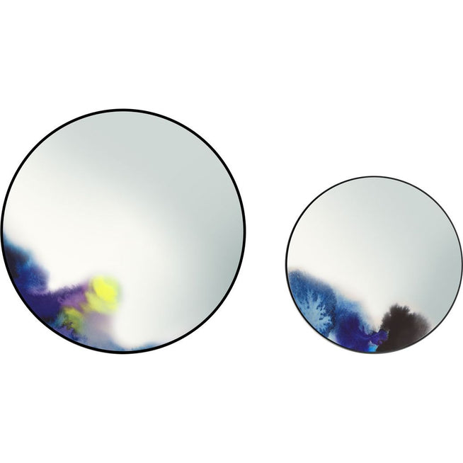 Photo of Francis, Wall Mirror, Small, Blue - Half Body Mirrors - Constance Guisset - Blue