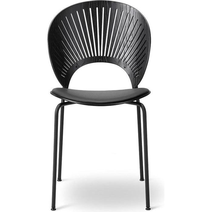 Photo of 3396 Trinidad Seat Upholstered Chair Sh: 46.5 cm - Black Ash w. Black Primo Leather/Black