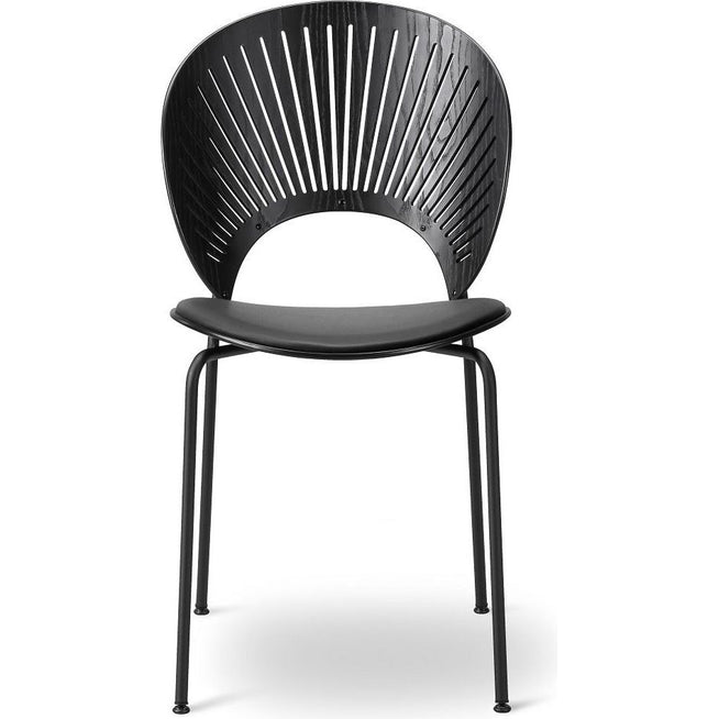 Photo of 3396 Trinidad Seat Upholstered Chair Sh: 46.5 cm - Black Ash w. Black Primo Leather/Black
