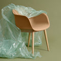 Thumbnail photo of Fiber Armchair Recycled, Wood Base