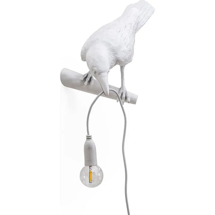 Photo of Bird Lamp Looking Left White - Vägglampor - Marcantonio Raimondi Malerba - Vit