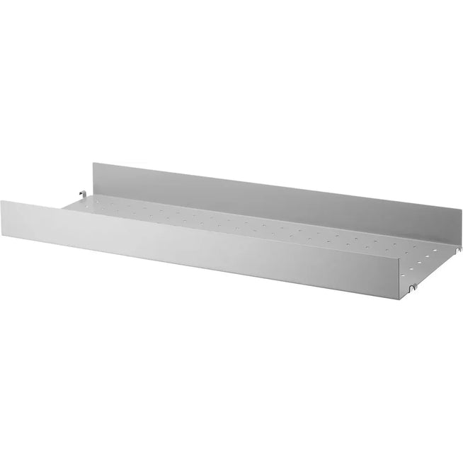Photo of String Metal Shelving, High Edge 78x30, Grey - Shelving - Nils Strinning - Grey - Metal
