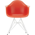 Eames Plastic Armchair Dar - 03 Poppy Red - White Base - Matstolar - Charles & Ray Eames - Röd - Metall/plast