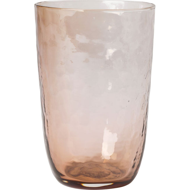Photo of Hammered Glasses 50cl Brown - Set of 12 Pieces