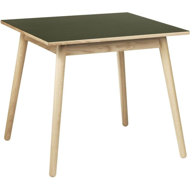 Photo of C35a Dining Table 82x82 Cm Olive Green-oak Nature Lacquered