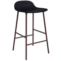 Form Bar Stool 65 Cm Full Upholstery Steel Brown Steel