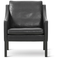Thumbnail photo of Mogensen Club Chair 2207 By Børge Mogensen - Lænestol - Max 98 Black / Black Lacquered Oak - W69 X D84 X H84 X Sh43 Cm