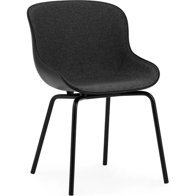 Photo of Hyg Chair / Front Upholstery - Dining Chair - Black / Main Line Flax 16 - H: 84 X L: 54 X D: 55,5 X Sh: 46 Cm