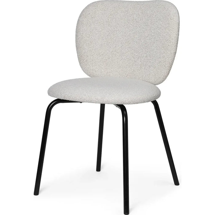 Photo of Rico Chair - Spisebordsstol - Soft Bouclé - Off-white/sand - W: 53 X H: 80 X D: 50 Cm