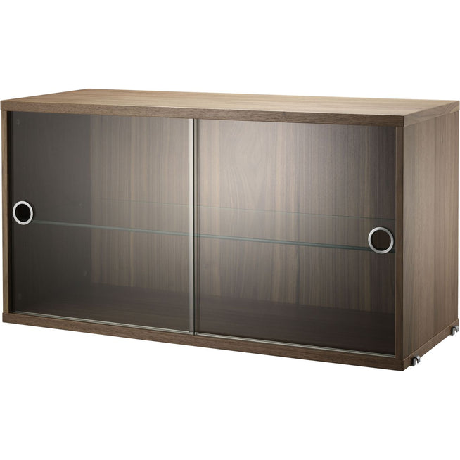 Photo of String Cabinet/Display Case Walnut - Wall Shelves - Nils Strinning - Wood - Glass/Wood