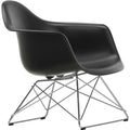 Eames Plastic Armchair Lar - 12 Deep Black - Chrome Base - Armchairs - Charles & Ray Eames - Black - Metal/Plastic
