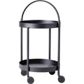 Thumbnail photo of Level Side Table, White, Table Top: Teak - Coffee Table Outdoor - Bykato - White - Metal/Wood
