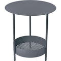 Salsa Pedestal Table, Anthracite - Small Tables & Side Tables Outdoor - Goula / Figuera - Grey - Metal