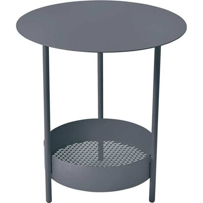 Photo of Salsa Pedestal Table, Anthracite - Small Tables & Side Tables Outdoor - Goula / Figuera - Grey - Metal