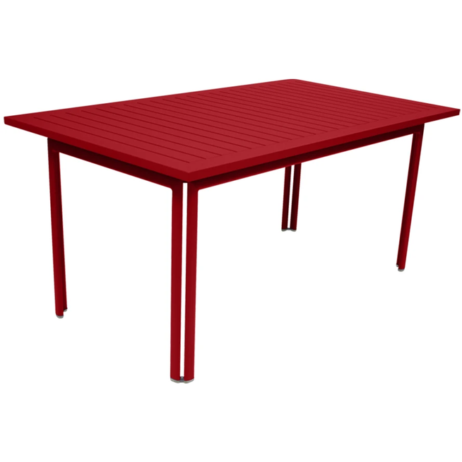 Photo of Costa Table 160x80 cm Poppy 67 - Outdoor dining table - Red - Metal