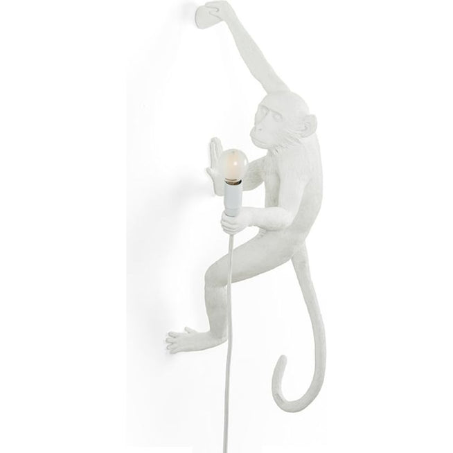 Photo of Monkey Lamp Hanging Right Hand/white - Vägglampor - Marcantonio Raimondi Malerba - Vit