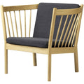 Thumbnail photo of J146 Easy Armchair - Dark Grey, Lacquered Oak