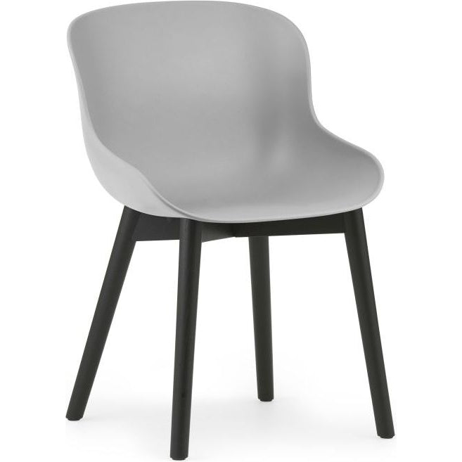 Photo of Hyg Chair Wood - Dining Chair - Grey - Black Oak - H: 84 x L: 54 x D: 53.5 x Sh: 46 cm