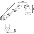Thumbnail photo of No. 304 L40 Wall Lamp From Lampe Gras (Black Frame 1