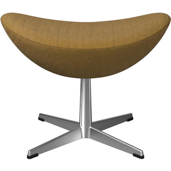 Photo of 3127 Ägget Footstool, Re-wool 0448 Satin Polished Aluninium - Footstools - Arne Jacobsen - Metal/textile/synthetic