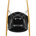Thumbnail photo of Eames Plastic Armchair RAR - 12 Deep Black - Chrome Base - Golden Maple - Dining Chairs - Metal/Wood/Plastic