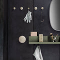 Thumbnail photo of Folded Shelves Small, Olive - Wall shelves - Johan van Hengel - Black - Metal