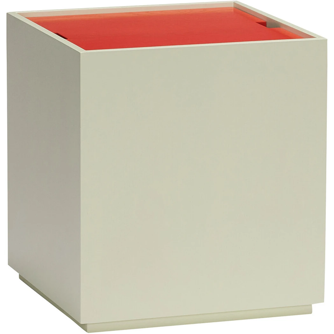 Photo of Vault Side Table/Storage Box Light Green/Red