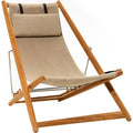 Thumbnail photo of H55 Lounge Chair Teak/Natural Canvas - Sun Loungers - Wood