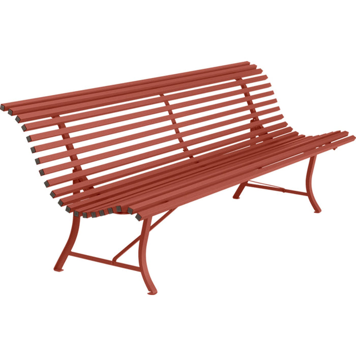 Photo of Louisiane Bench 200 cm Red Ochre 20 - Garden Benches - Red - Metal