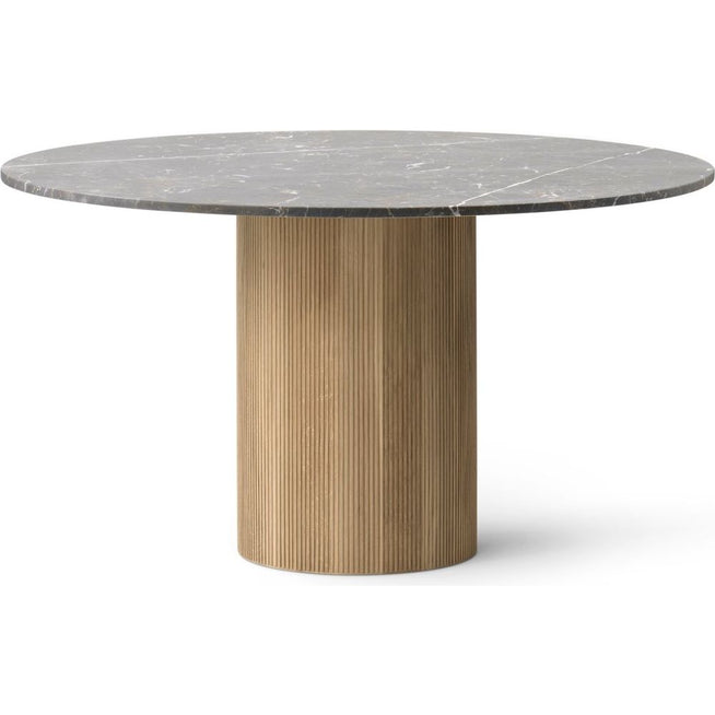Photo of Vipp494 Cabin Matbord Ø130 Cm Grey Marble-light Oak