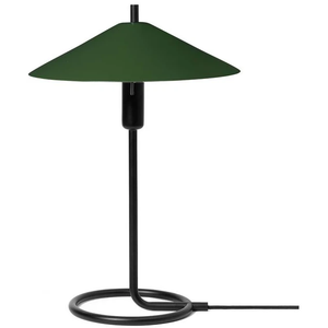 Photo of Filo Table Lamp - Table Lamp - Black/Dark Olive Colour - Ø: 30 x H: 42.8 cm