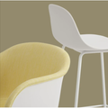 Thumbnail photo of Fiber Tube Bar Chair with Backrest 75 cm