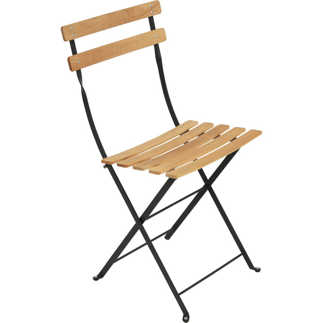 Photo of Bistro Natural Chair, Liquorice - Garden Chairs - Black - Metal/Wood