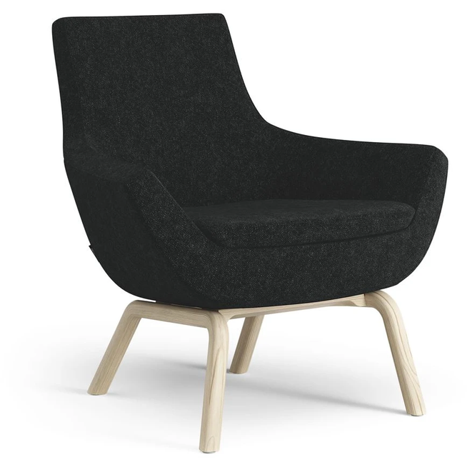 Photo of Happy armchair Sh: 42 cm - lacquered ash/hallingdal 65 0180