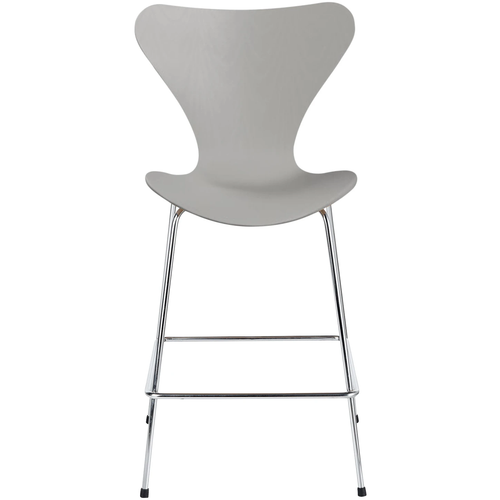 Photo of 3187 Sjuan, Coloured Ash veneer, Nine Grey - Bar stools & Bar stools - Arne Jacobsen - Grey - Metal/wood