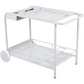 Luxembourg Side Bar/trolley Bar, Cotton White - Outdoor Small Tables & Side Tables - Frédéric Sofia - White - Metal