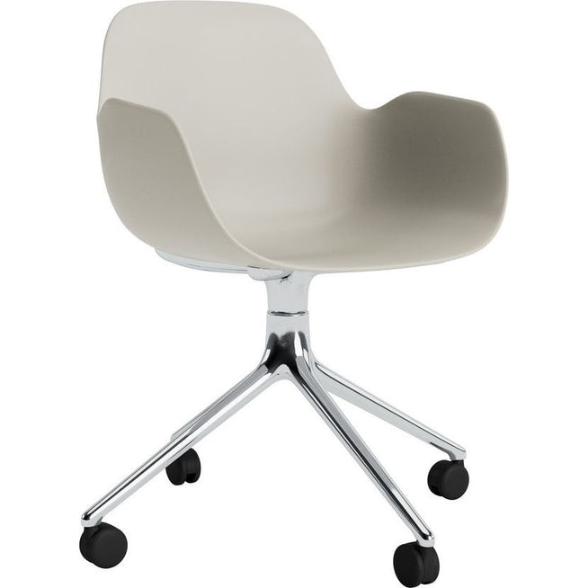 Photo of Form Armchair Swivel 4w Alu - Kontorstol - Light Grey /