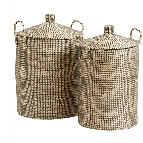 Photo of Acclaimed Laundry Baskets Set of 2 Pieces - Natural / Black