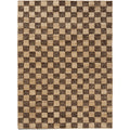 Thumbnail photo of Check Wool Jute Rug - Gulvtæppe - 140 X 200 - Coffee/natural - W140 X D1 X H200 Cm