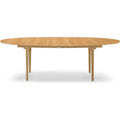 Ch339 dining table from Carl Hansen & Søn (oak, oil, pull-out for 2 leaves incl. 1 wooden support leg in black)