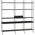 Thumbnail photo of String Floor Headboard 200, Black, 2-pack - Shelving - Nils Strinning - Black - Metal