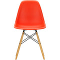 Eames Plastic Chair Dsw - 03 Poppy Red - Golden Maple - Matstolar - Charles & Ray Eames - Röd - Metall/trä/plast